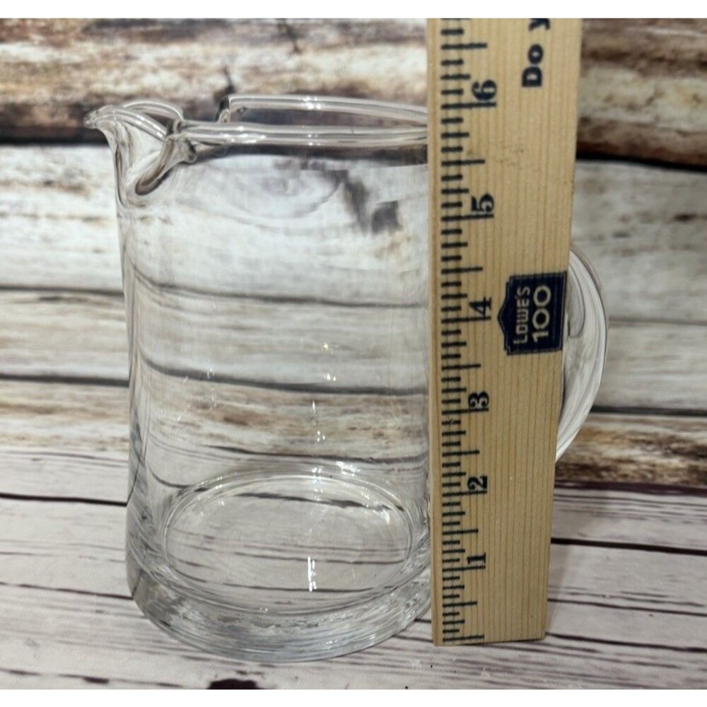 Vintage Beer Pitcher 6” Glass Clear - Picture 7 of 8